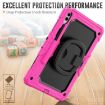Samsung Galaxy Tab S9+/S10+ Silicone Hybrid Case with Handle - Rose Red - 5
