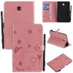 Samsung Galaxy Tab A8.0 T387 Pink Cat Bee Embossed Leather Case - 1