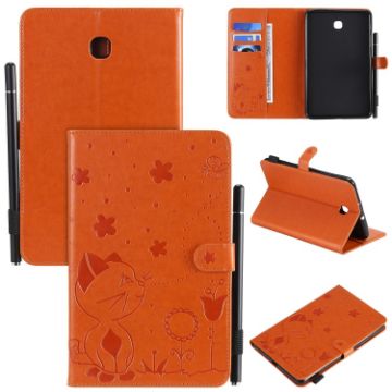 Samsung Galaxy Tab A8.0 T387 Cat Bee Embossed Shockproof Leather Case - 1