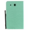 Samsung Galaxy Tab E9.6 T560 Green Cat Bee Embossed Leather Case - 3