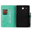 Samsung Galaxy Tab E9.6 T560 Green Cat Bee Embossed Leather Case - 4