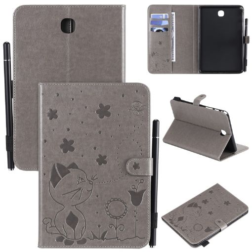 Samsung Galaxy Tab A8.0 T350 Cat Bee Embossed Shockproof Leather Case - 1