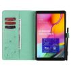 Samsung Galaxy Tab A9.7 T550 Green Cat Bee Embossed Leather Case - 4