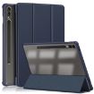 Samsung Galaxy Tab S9+ Dark Blue Acrylic 3-Fold Smart Leather Case - 1