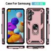Samsung Galaxy A35 5G Shockproof Rose Gold Case with Holder TPU+PC - 2
