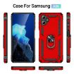 Samsung Galaxy A06 4G Shockproof Red TPU + PC Case with Holder - 2
