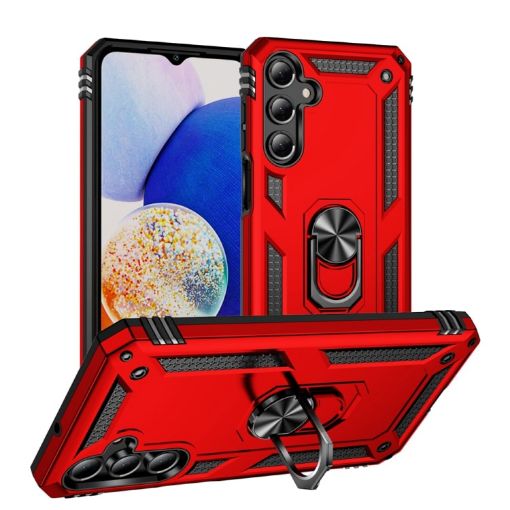 Samsung Galaxy A16 5G Shockproof Red TPU + PC Case with Holder - 1