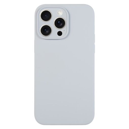iPhone 15 Pro Max Grey Blue Liquid Silicone Phone Case - 1