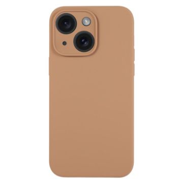 iPhone 15 Plus Light Brown Liquid Silicone Phone Case - 1