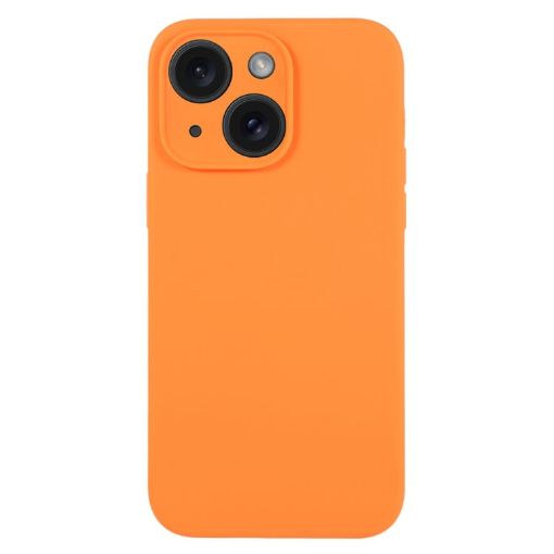 iPhone 15 Plus Orange Liquid Silicone Phone Case - Pure Color - 1
