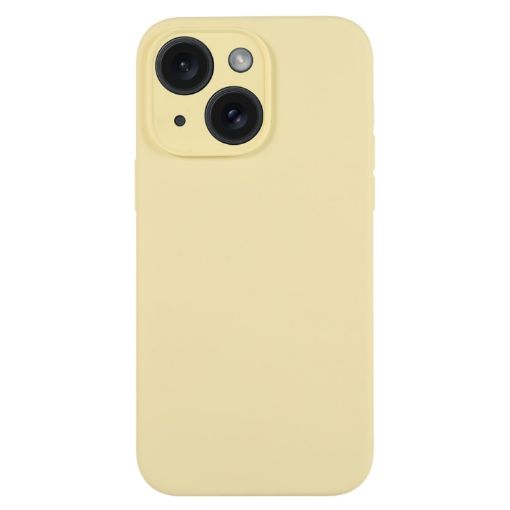 iPhone 15 Creamy Yellow Liquid Silicone Phone Case - 1