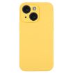 iPhone 15 Yellow Liquid Silicone Phone Case - Pure Color Fine Pore - 1