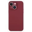 iPhone 14 Plus Plum Liquid Silicone Phone Case - Pure Color Fine Pore - 1