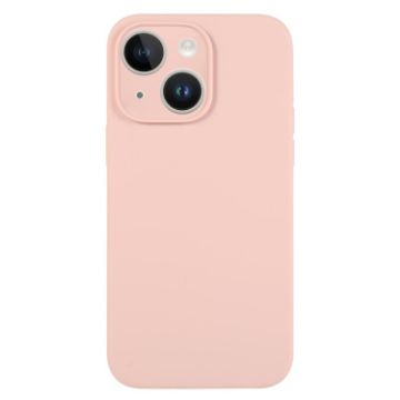 iPhone 14 Sand Pink Liquid Silicone Phone Case - Pure Color Fine Pore - 1