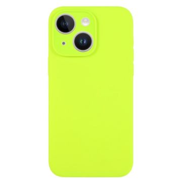 iPhone 14 Bright Green Liquid Silicone Phone Case - Pure Color - 1