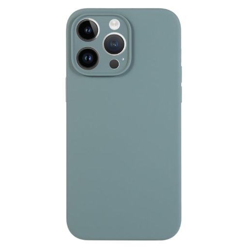 iPhone 14 Pro Pine Needle Green Liquid Silicone Phone Case - 1