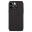 iPhone 13 Pro Black Liquid Silicone Phone Case - Pure Color Fine Pore - 1