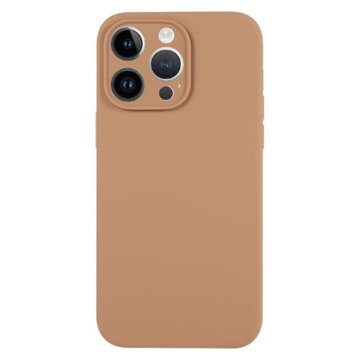 iPhone 13 Pro Light Brown Liquid Silicone Phone Case - 1