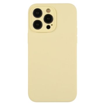 iPhone 12 Pro Creamy Yellow Liquid Silicone Phone Case - 1