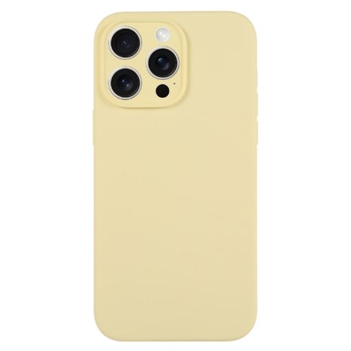iPhone 16 Pro Creamy Yellow Liquid Silicone Phone Case - 1