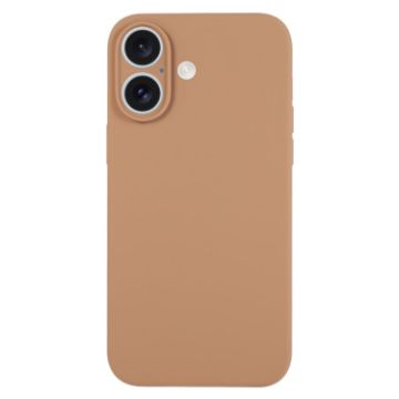 iPhone 16 Plus Light Brown Liquid Silicone Phone Case - 1