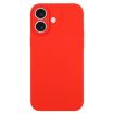iPhone 16 Red Liquid Silicone Phone Case - Pure Color Fine Pore - 1