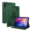 Redmi Pad 2/SE 11 2025 Green Butterfly Flower Embossed Leather Case - 1