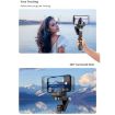 Q18 Black Desktop Gimbal Stabilizer with Fill Light & Selfie Stick - 3