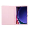 Samsung Galaxy Tab S9 Pink Litchi Texture Leather Case with Holder - 3