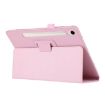 Samsung Galaxy Tab S9 Pink Litchi Texture Leather Case with Holder - 4