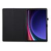 Samsung Galaxy Tab S9+/S10+ Litchi Leather Case with Holder - Black - 3