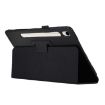 Samsung Galaxy Tab S9 Ultra Litchi Leather Case with Holder - Black - 4