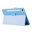 Samsung Galaxy Tab S9 Ultra Sky Blue Litchi Leather Case with Holder - 4
