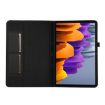 Samsung Galaxy Tab S10 FE/S9 FE Black Fabric Flip Leather Case - 4