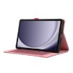 Samsung Galaxy Tab A9+ Rose Red Fabric Texture Flip Leather Case - 5