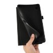 Samsung Galaxy Tab A9+ Rose Red Fabric Texture Flip Leather Case - 7