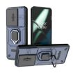 OnePlus 11 5G Blue Shockproof Case with Holder - Sliding Camshield TPU+PC - 1