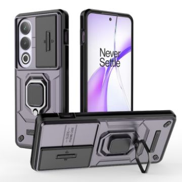 OnePlus ACE 3V Purple Shockproof Phone Case with Holder - Camshield TPU+PC - 1