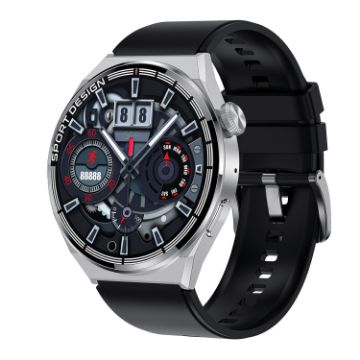 HDT MAX 1.60" Silver Dial Smart Watch, IP68 Waterproof, Bluetooth Call - 1