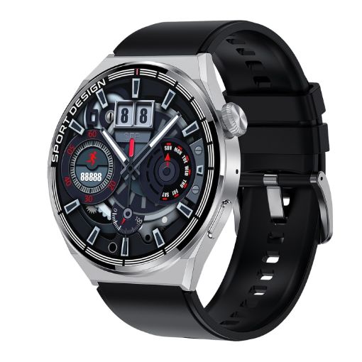 HDT MAX 1.60" Silver Dial Smart Watch, IP68 Waterproof, Bluetooth Call - 1