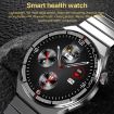 1.3" Bamboo Steel Smart Watch, IP68 Waterproof, Bluetooth Call, Silver - 3