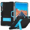 Samsung Galaxy Tab S9+ Black/Blue Silicone PC Case with Holder - 1