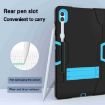 Samsung Galaxy Tab S9+ Black/Blue Silicone PC Case with Holder - 4