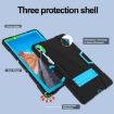 Samsung Galaxy Tab S9+ Black/Blue Silicone PC Case with Holder - 5