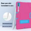 Samsung Galaxy Tab S9+ Silicone PC Case with Holder - Rose Red/Blue - 4