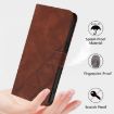 Moto G15 Power Crossbody 3D Embossed Flip Leather Case Brown - 8