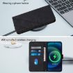 OPPO A5/A3 Pro 5G Global Crossbody 3D Embossed Flip Leather Case Black - 9