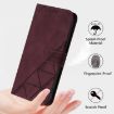 OPPO A5/A3 Pro 5G Crossbody 3D Embossed Flip Leather Case Wine Red - 8
