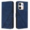 OPPO A5X 4G/5G Blue Crossbody 3D Embossed Flip Leather Phone Case - 2