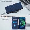 OPPO A5X 4G/5G Blue Crossbody 3D Embossed Flip Leather Phone Case - 9